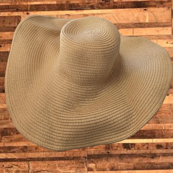 Sun Straw Hat Wide Brim UPF 50 Floppy Summer Hat NWOT - Picture 1 of 2
